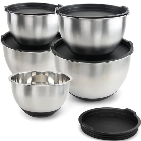 5pcs stainless steel mixing bowl set