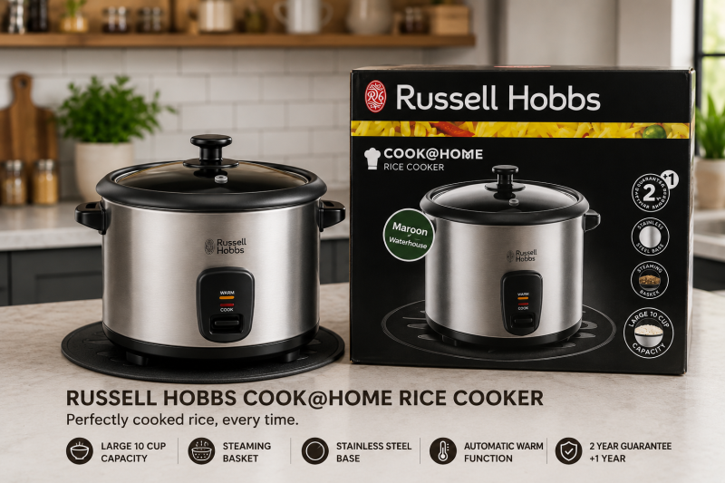 Russell hobbs 1.8l stainless steel rice cooker