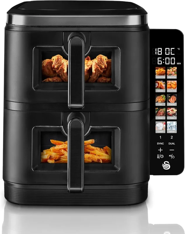Swan duo 11L stackable 2 drawers air fryer