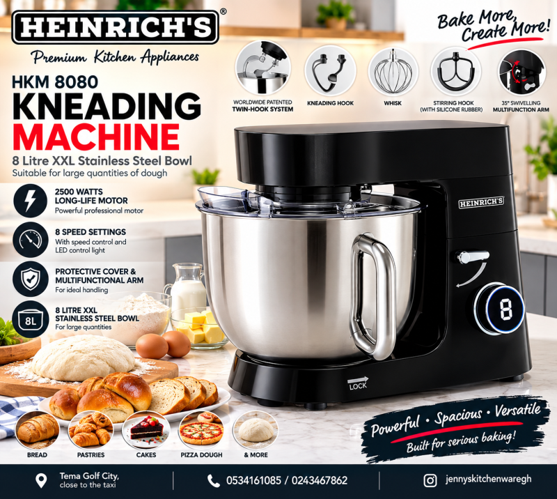 Heinrich's 8l stand mixer