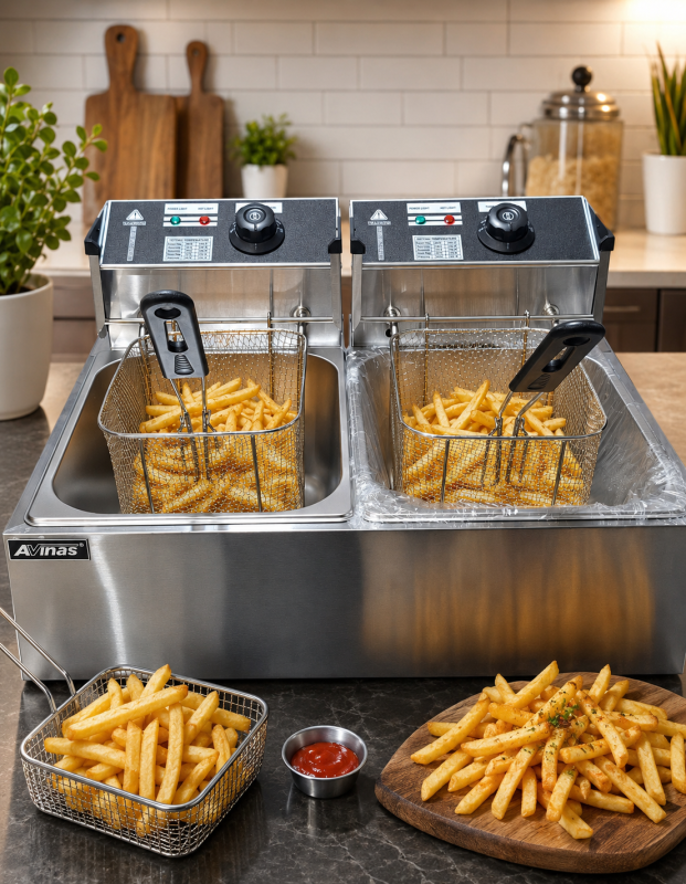 Avinas 14l electric double deep fryer