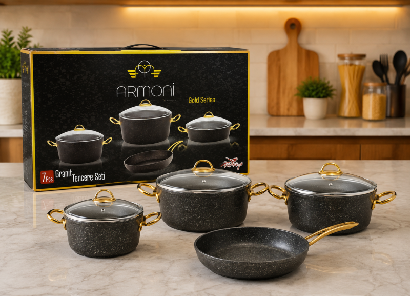 Armoni series granite cookware set