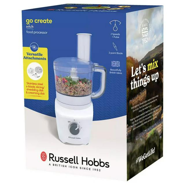 Russell hobbs go create white food processor