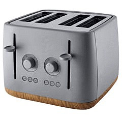 George home 4slice matt grey scandi toaster