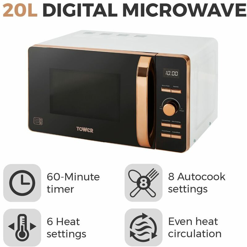 Tower 20l rose gold microwave