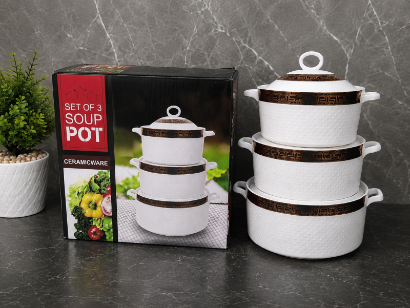 3pcs soup pot set