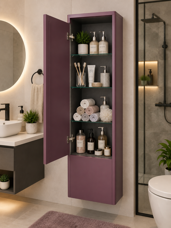 Wall mounted bathroom wardrobe