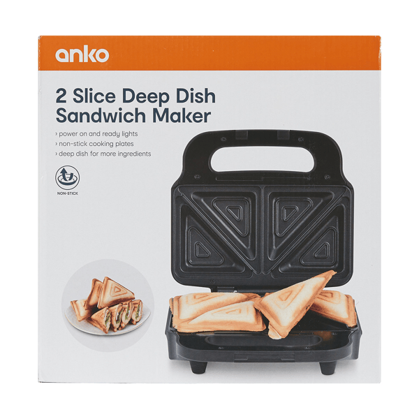 Anko 2 slice deep sandwich maker