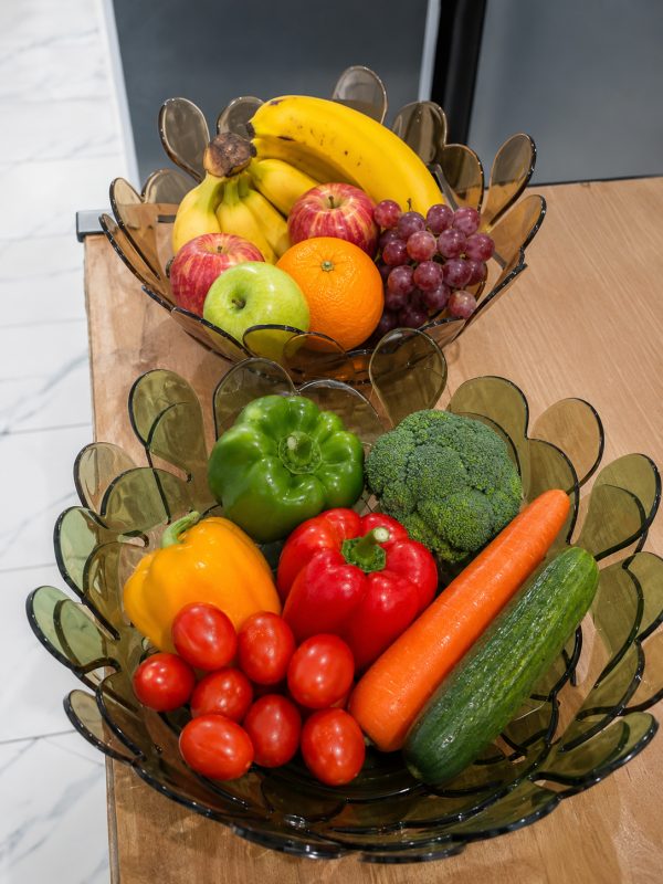 Acrylic vegetables and fruit   basket